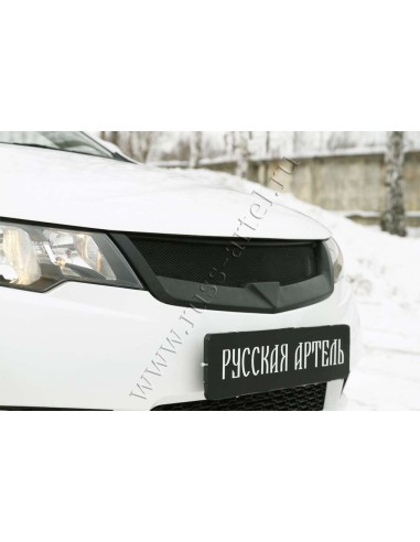 Решетка радиатора с сеткой металлик (спорт)  KIA Cerato 2008-2013 .Русская Артель