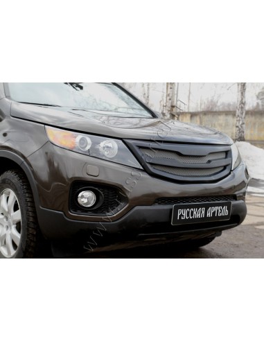 Решетка радиатора c сеткой металлик  Sorento R 2010-2013 .Русская Артель