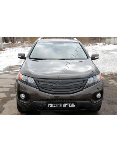 Решетка радиатора c черной сеткой  Sorento R 2010-2013 .Русская Артель