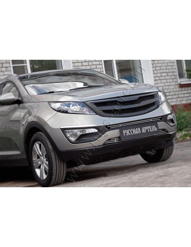 Решетка радиатора с сеткой металлик Вариант 2 Sportage III 2010-2013  .Русская Артель